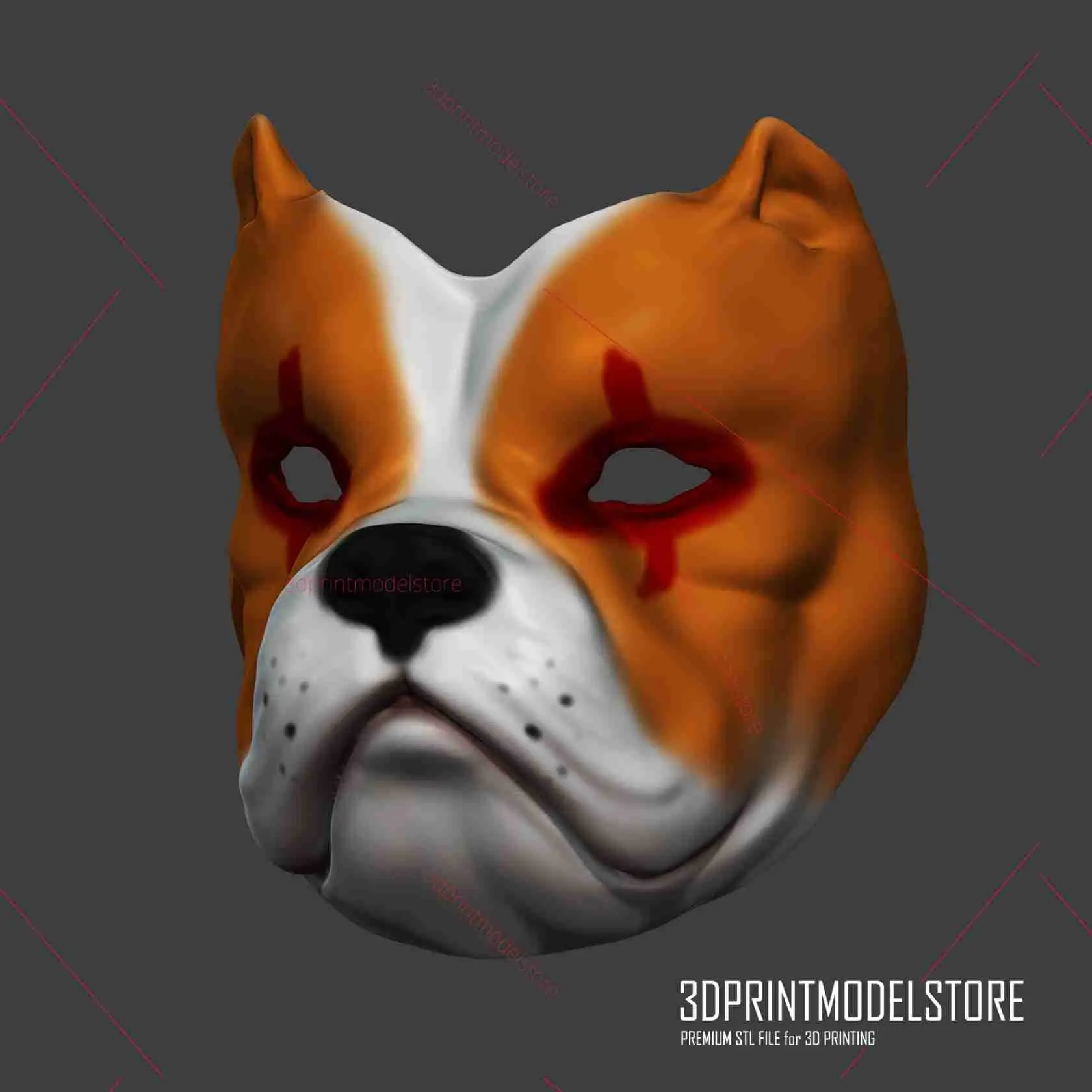 Masque de bouledogue - Halloween Cosplay