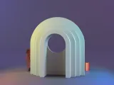 Arch form desktop decor object 03-3
