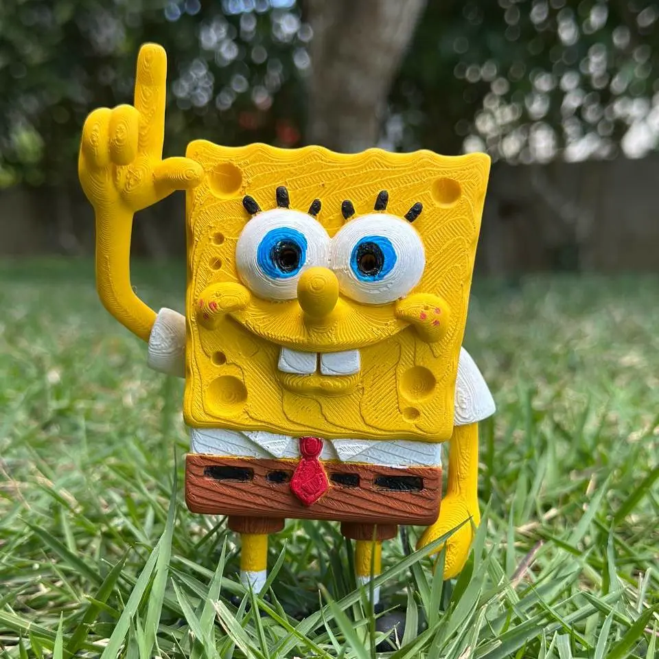 3D Printer Files | 3MF File | bob sponja fazendo o L | Creality Cloud