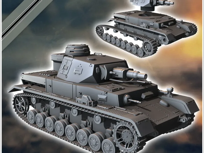 Panzer IV Ausf. F1 F early - miniature ww2 carro armato tedesco tabl