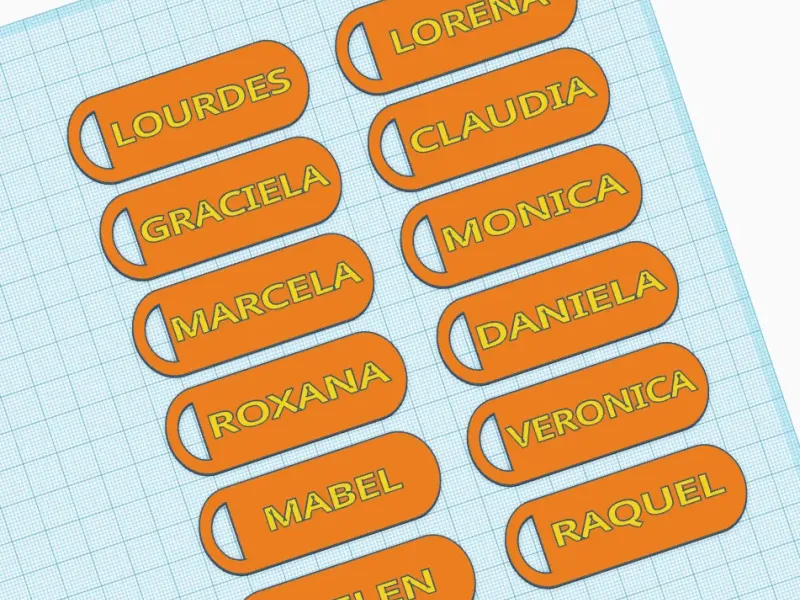 Llavero met de naam Daniela