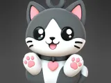Kawaii Kitten Keychain-3