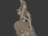 Clawed Mutant Warrior Statue – Dynamic Superhero 3D Print-1