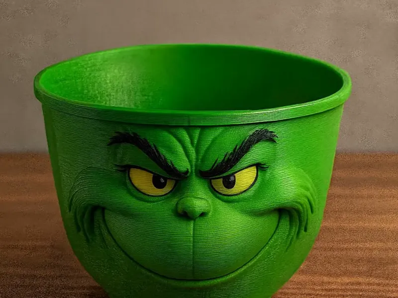 Grinch head - popcorn bucket.
