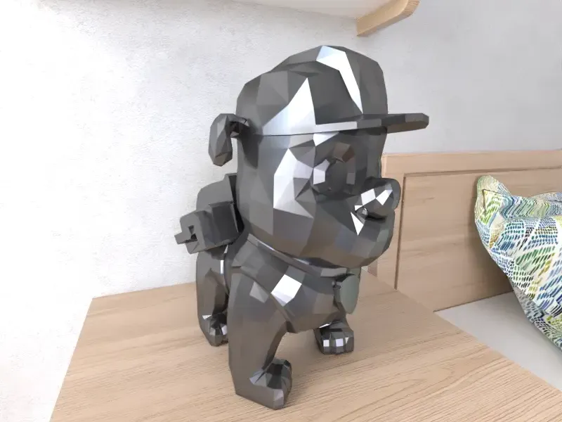 Rubble Paw Patrol Lowpoly Düşük poli