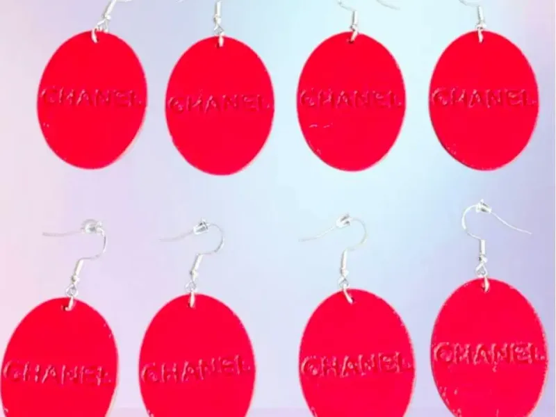 Paire de boucles d'oreilles Chacha rouge