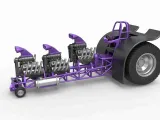 Pulling tractor with 3 engines V8 Version 1 Scale 1:25-0