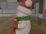 Cute Christmas Baby Snowman STL 3D Print Model-2