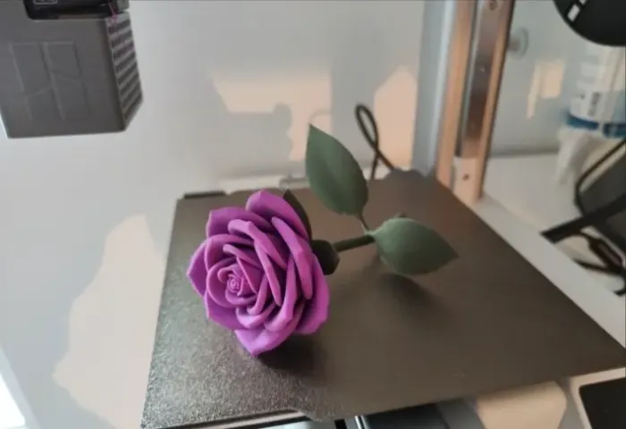 Rose and Stem Decorative Flower - Art - PLA - 3D printed product - фото 3