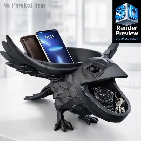 Raven Desk Organizer STL