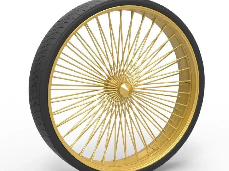 50 inch Wire wheel of Donk car Scale 1:25