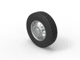 Front custom wheel of semi truck V4 Scale 1:25-6