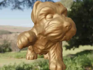 Dog give paw