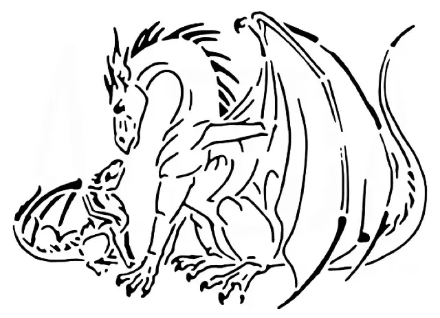 Părinte dragon șablon