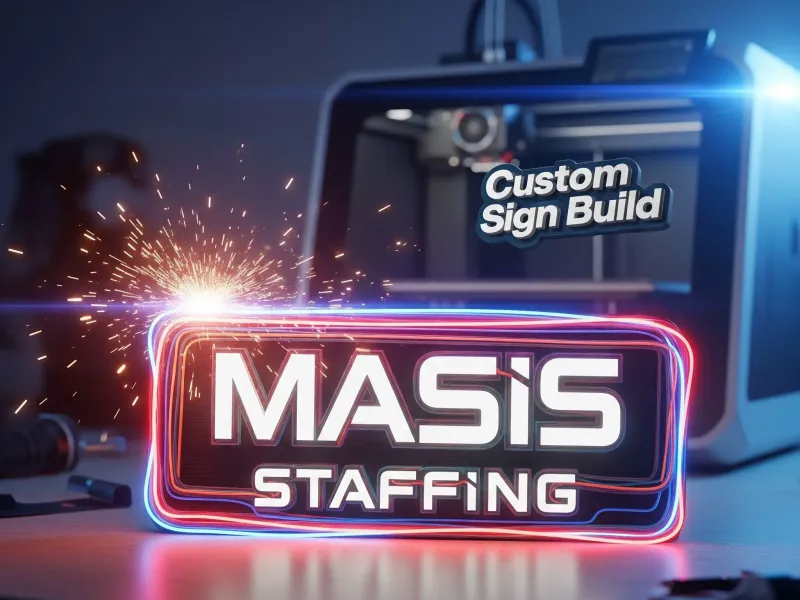 🔥 PROFESSIONAL Custom 3D Sign Build 🚀💥 for MASIS STAFFING