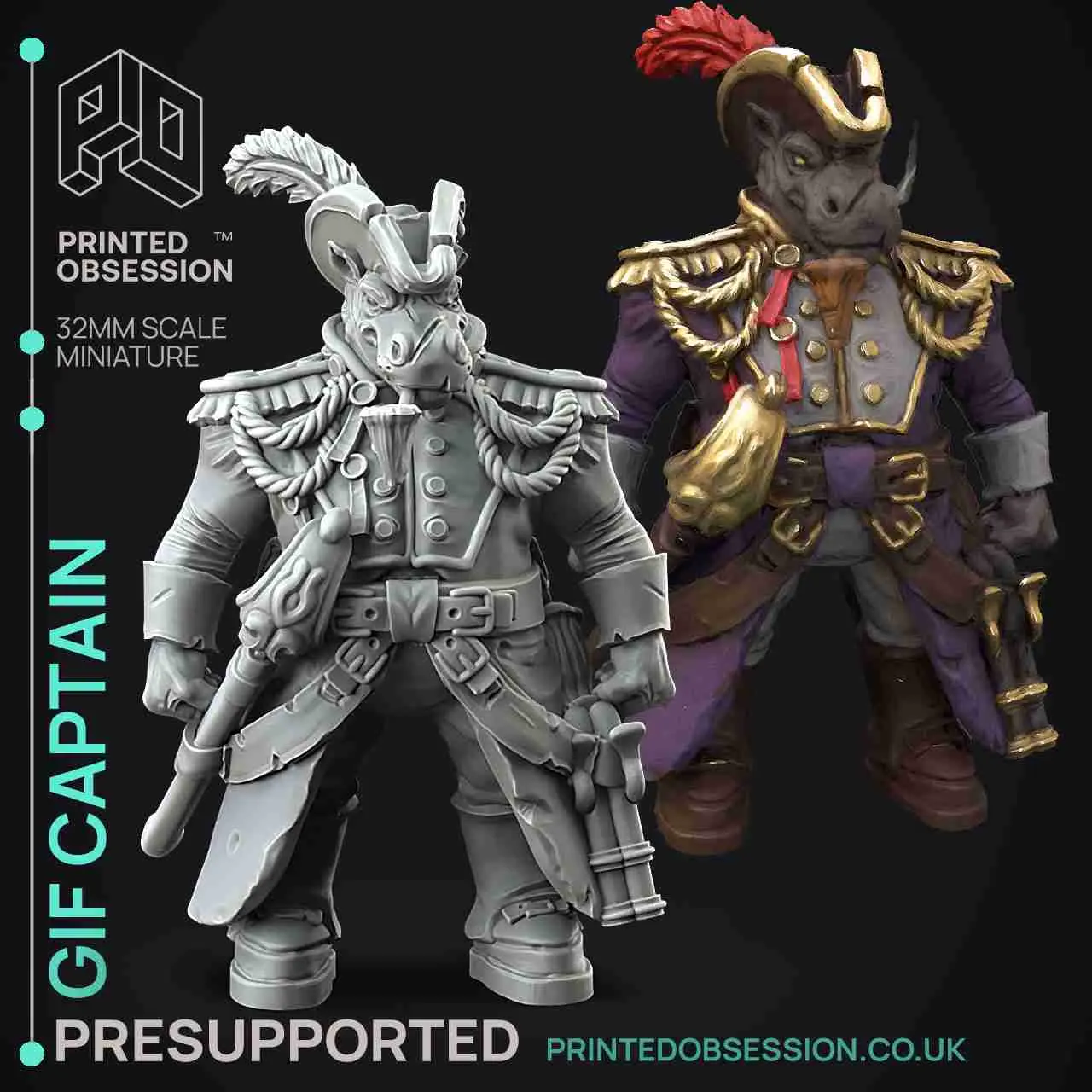 Giff Captain- Weird Shores-Presupported - Ilustrado e ilustrado