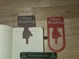 I Hate Reading Bookmark - Middle finger-4