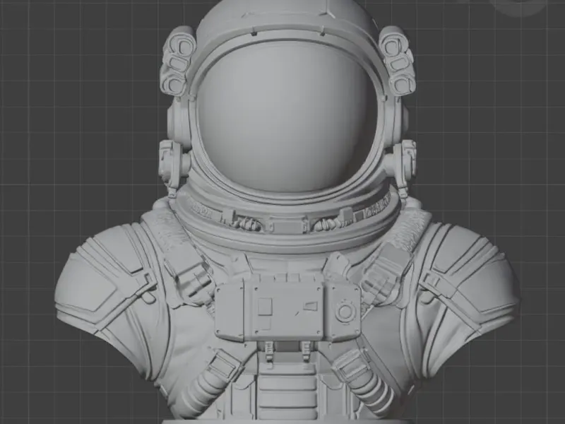 Astronaut Bust STL – Space Helmet Statue