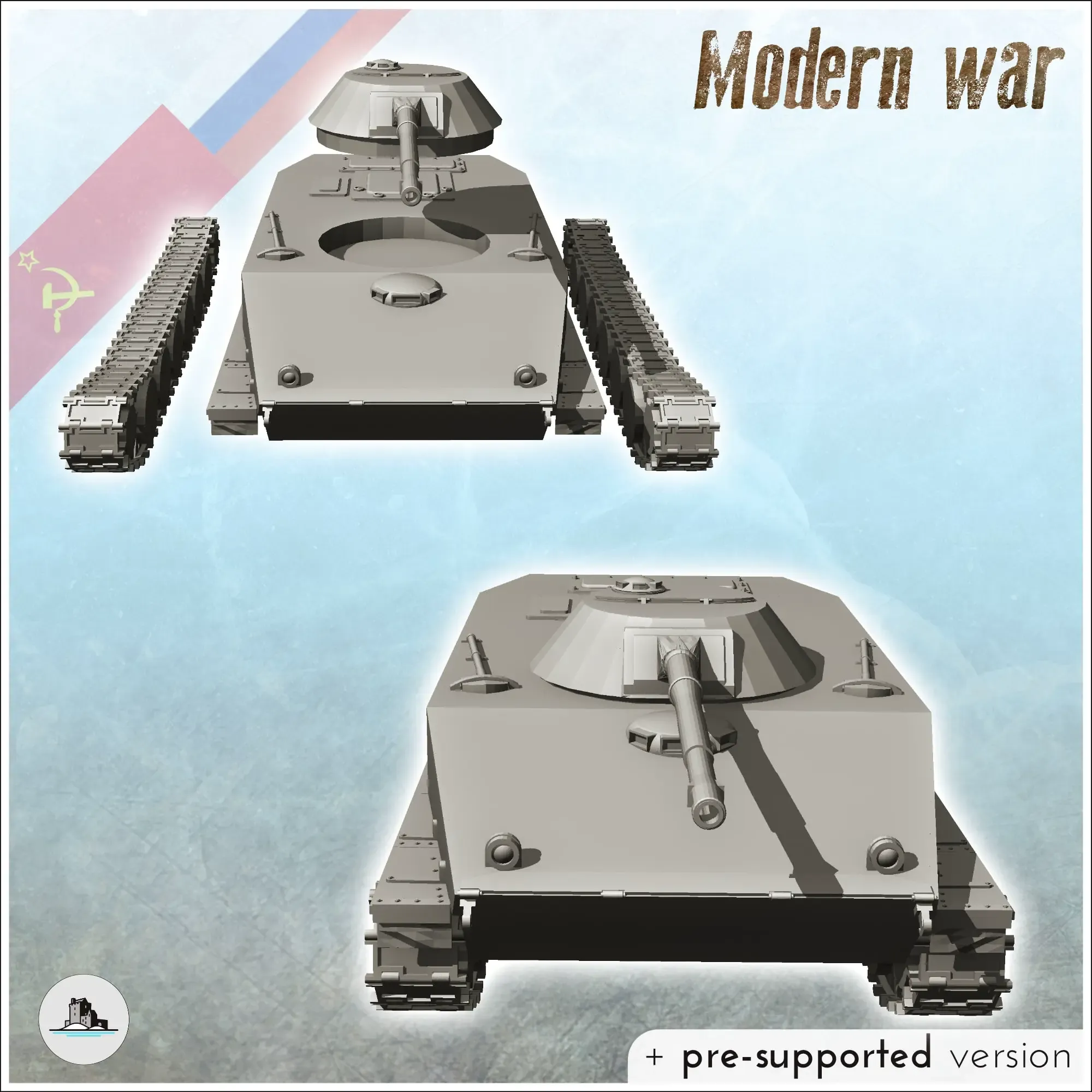 PT-76 Soviet amphibious light tank - miniatures warhammer ta