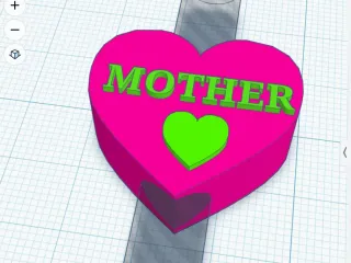 Heart shaped straw topper for mom