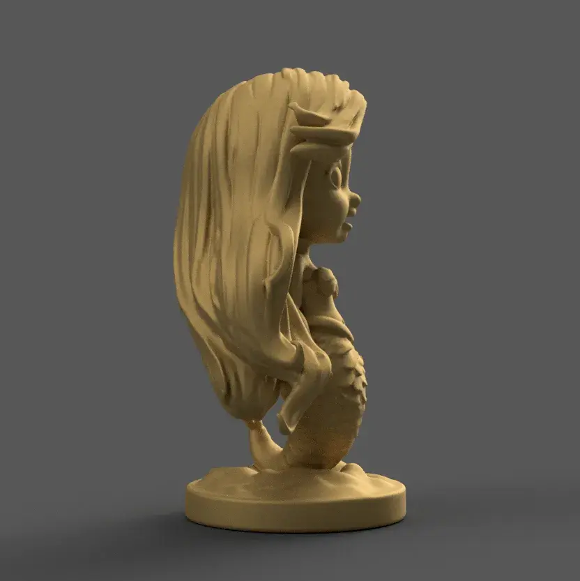 Cute Mermaid 3D Model – STL File for Decoration Gifts