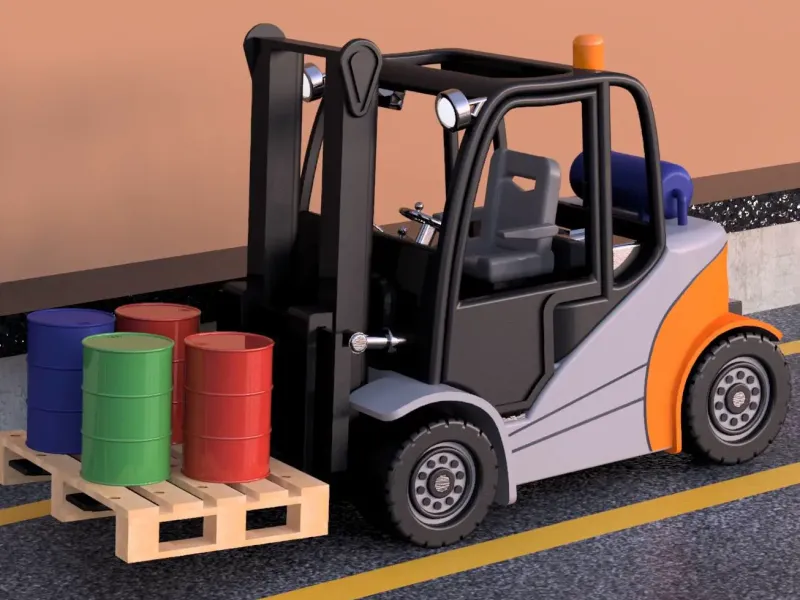 Scale model forklift