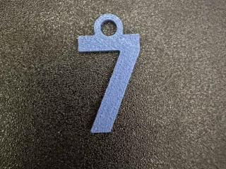 Number Keychain 7