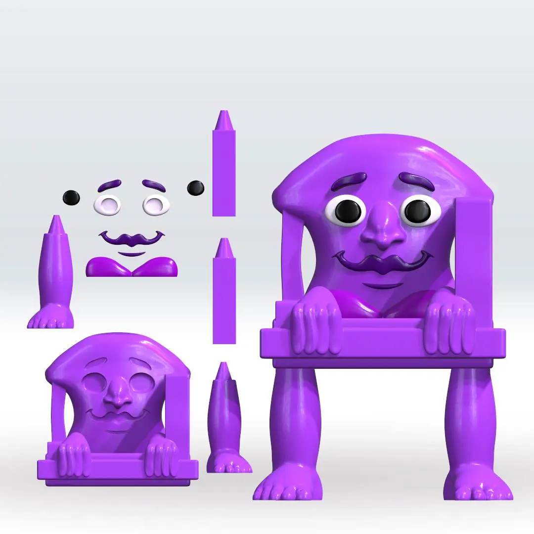 Darderdurdar Dardur STL Brainrot 3D Model Multipart