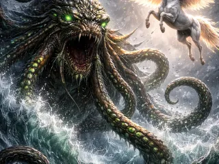 Pegasus  vs  Kracken 