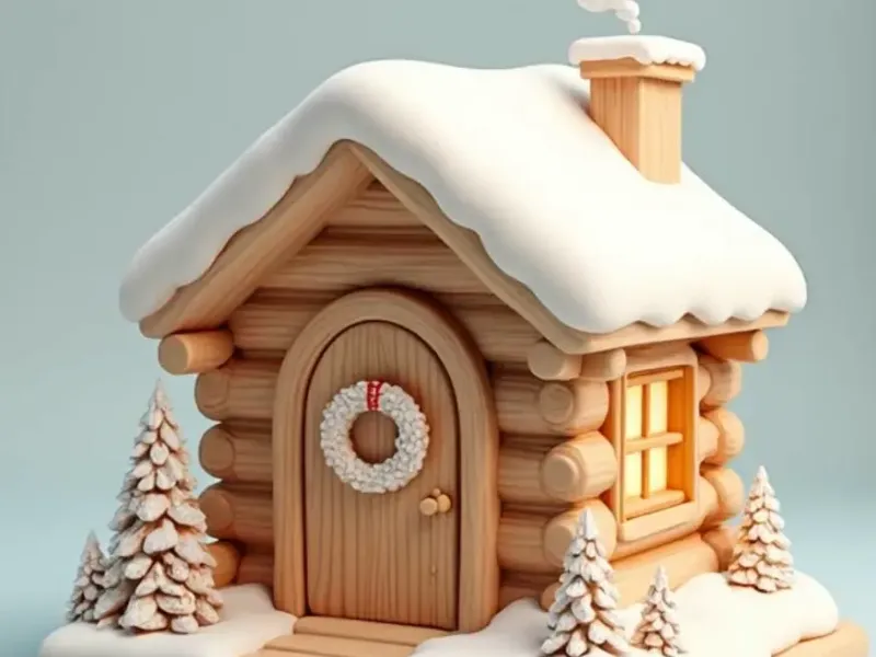 Cabana de natal pequena