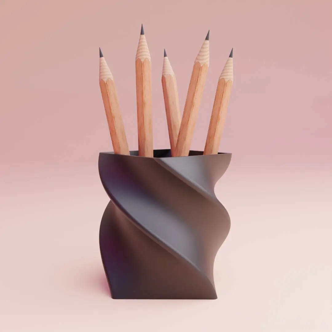 cool pencil holder twisted box
