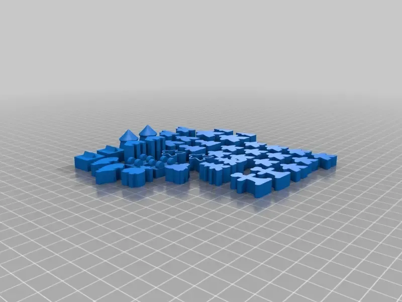 RifRaf 3D Carcassonne Full Meeple Set - Tamanho reduzido