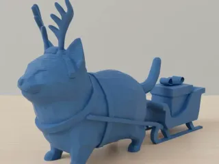 Christmas Sleigh Cat
