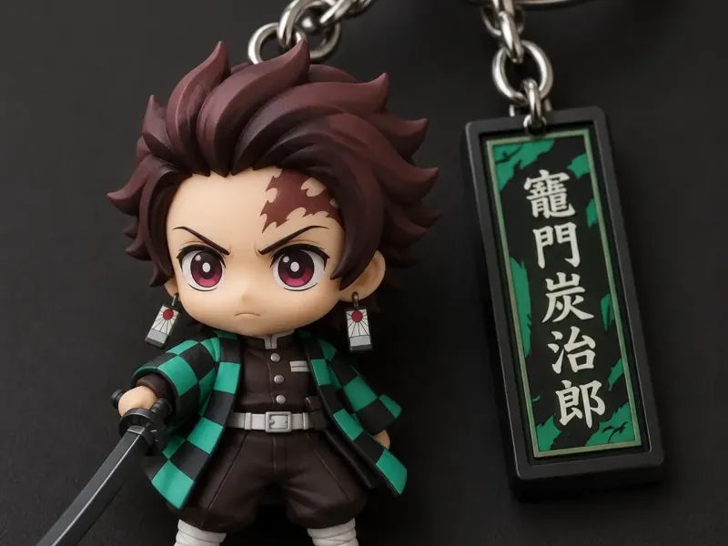 Tanjiro Chibi 3D – Dekorative Figur / Schlüsselanhänger