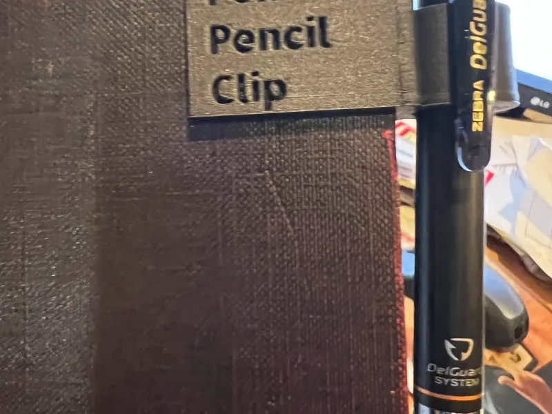 Journal Pen / Pencil Clip Larger Diameter