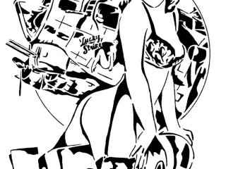 Girl stencil 80