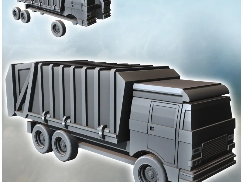 Modern Dump Truck with Front Cab (8) - miniatures warhammer
