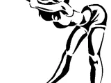 Baseball Girl stencil-0