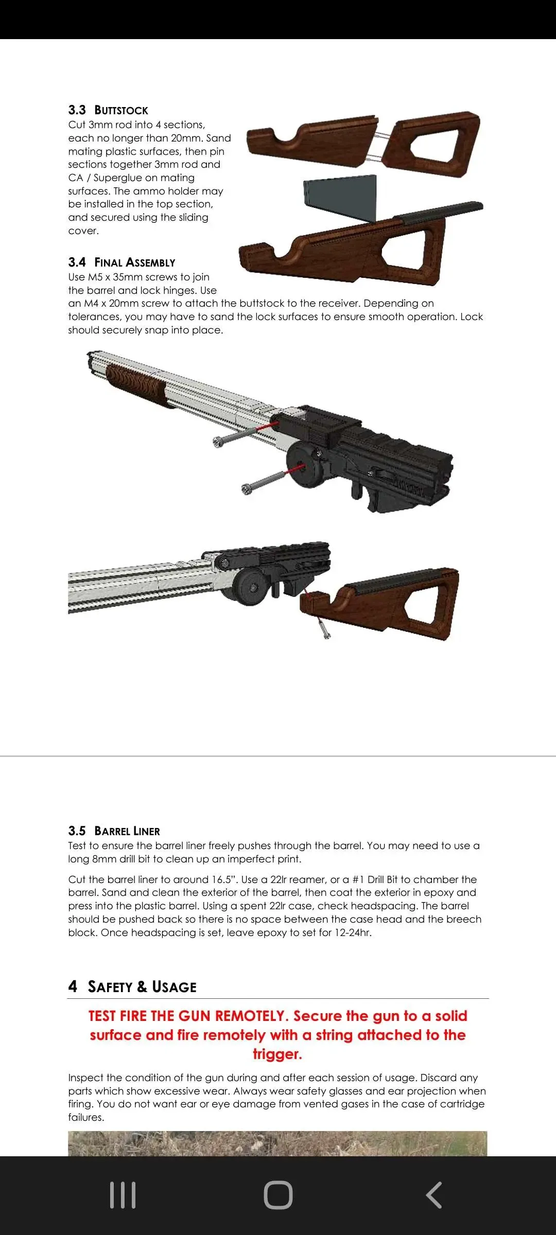 futuristic .22lr folding break down rifle