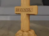 He Is Risen Easter Cross STL 3D Print Model-2