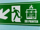 3D Printer Emergency Sign - Left Arrow Down-Left-0
