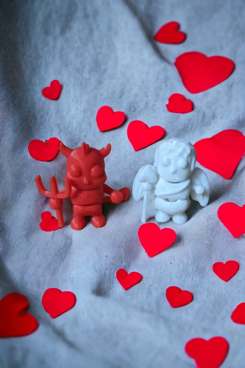 Cute Flexi Valentines Devil & Cupid