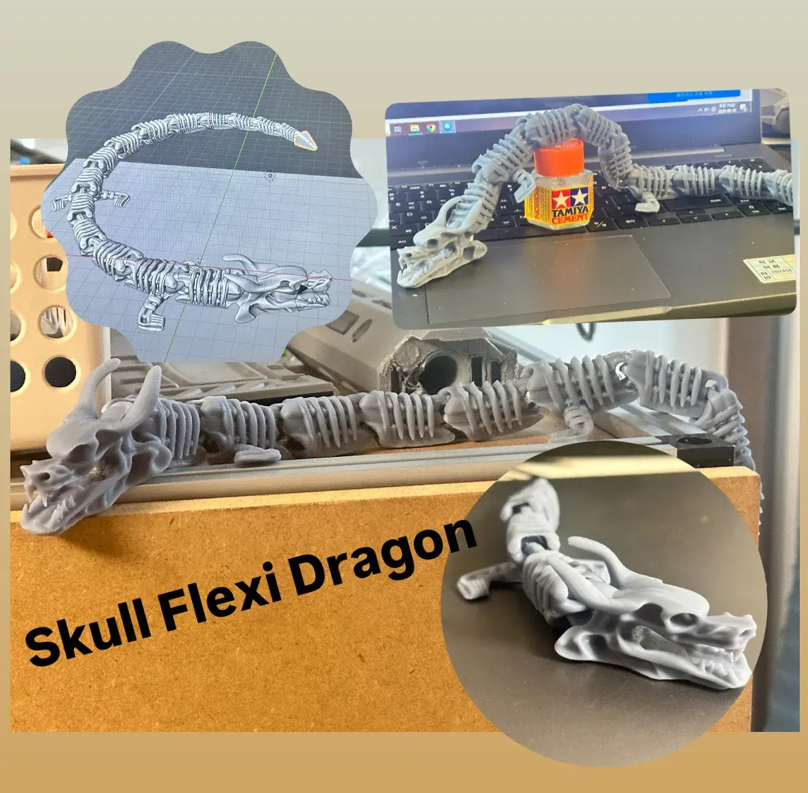 Skull Flexi Dragon