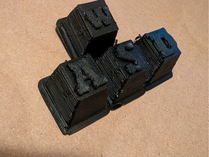 Embossed WASD Mechanical Keycaps