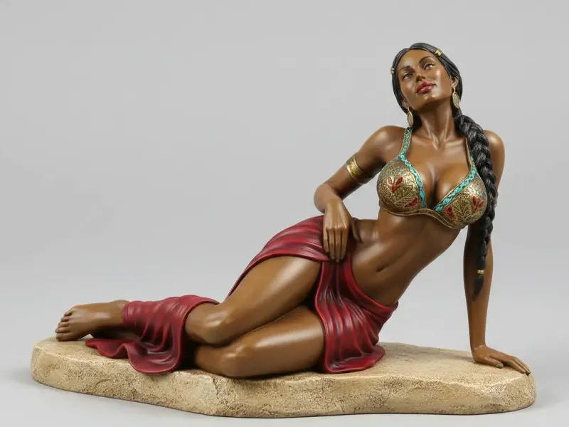 Crimson Oasis Muse – Royal Desert Collectible Figurine