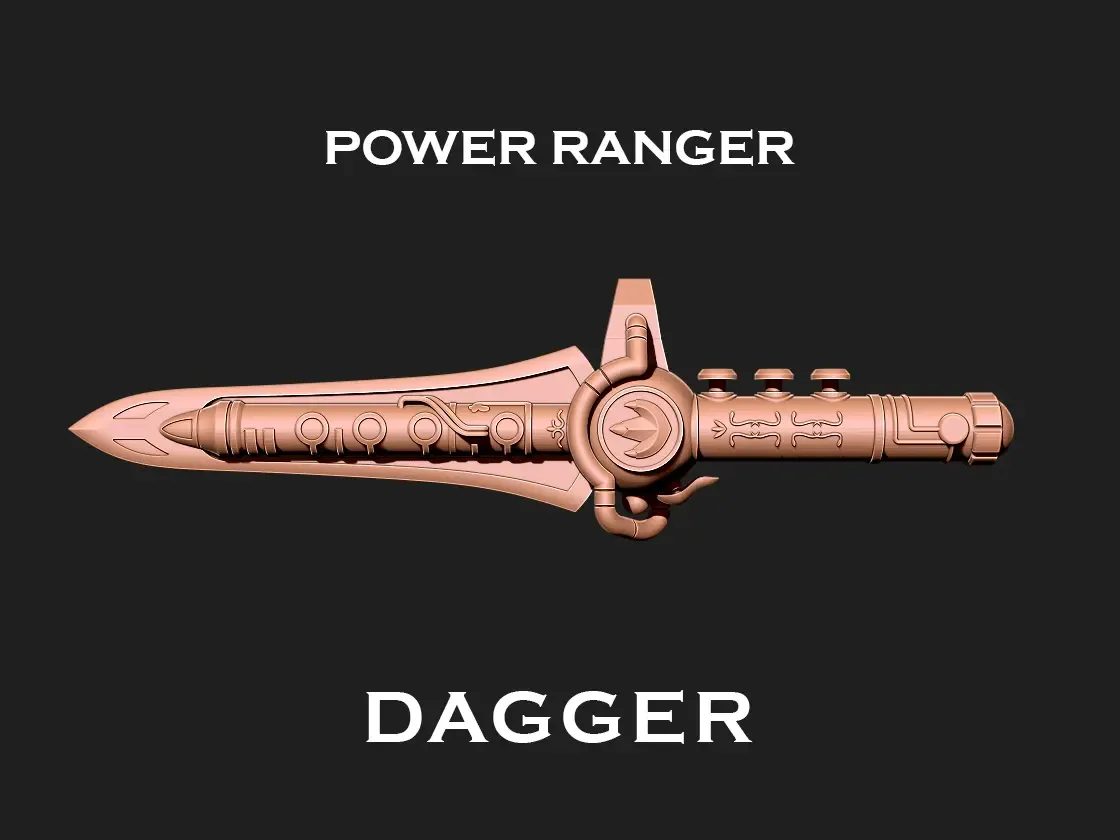 MMPR - Green Ranger Dagger 3d print model