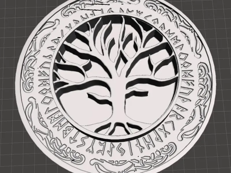 norse tree of life yggdrasil crystal shelf