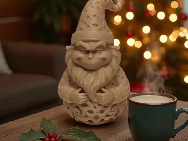 Grumpy Holiday Grinch-Gnome
