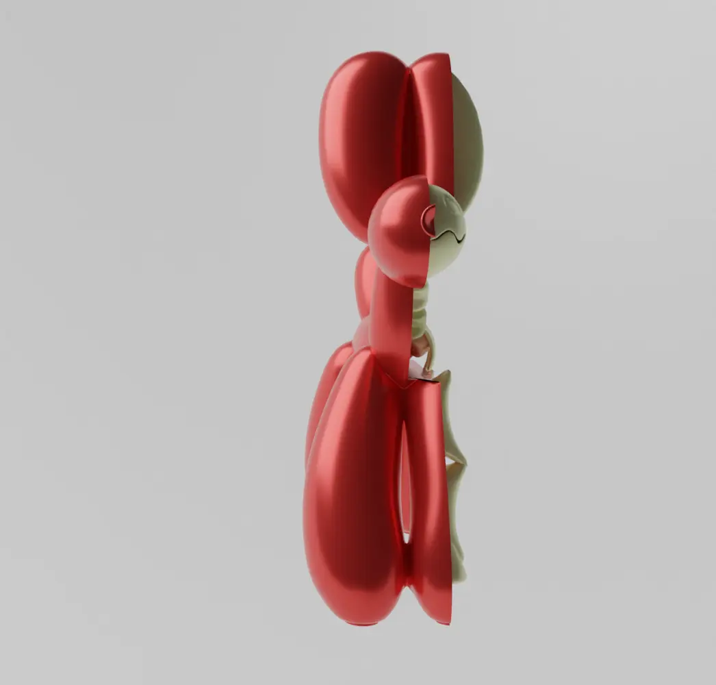 Balloon Dog Flayed Open Dissected Art Toy Fan Art