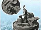 Medieval blacksmith with workshop utensils and stove (23)-4